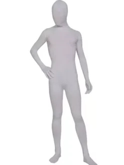 Morph Suit White Lycra Spandex Fabric Zentai Suit Unisex Full Body Suit