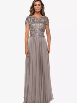 Mother Dress Jewel Neck Short Sleeves A-Line Lace Wedding Guest Dresses