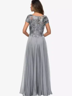 Mother Dress Jewel Neck Short Sleeves A-Line Lace Wedding Guest Dresses