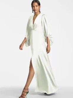 Mother Dress V-Neck 3/4 Length Sleeves A-Line Floor-Length Guest Dresses For Wedding