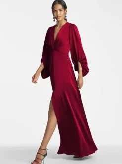 Mother Dress V-Neck 3/4 Length Sleeves A-Line Floor-Length Guest Dresses For Wedding