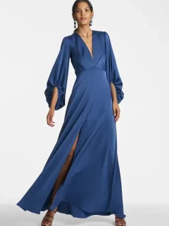 Mother Dress V-Neck 3/4 Length Sleeves A-Line Floor-Length Guest Dresses For Wedding