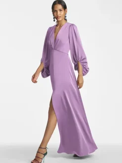 Mother Dress V-Neck 3/4 Length Sleeves A-Line Floor-Length Guest Dresses For Wedding
