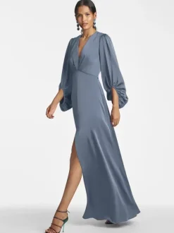 Mother Dress V-Neck 3/4 Length Sleeves A-Line Floor-Length Guest Dresses For Wedding