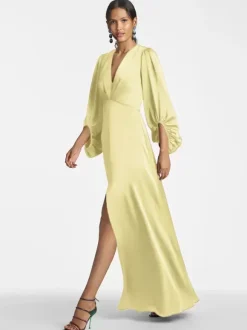 Mother Dress V-Neck 3/4 Length Sleeves A-Line Floor-Length Guest Dresses For Wedding
