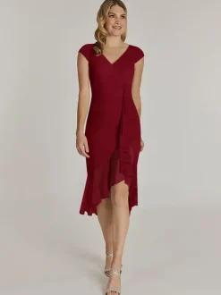 Mother Dress V-Neck Short Sleeves Short Pleated Wedding Guest Dresses