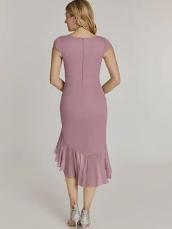 Mother Dress V-Neck Short Sleeves Short Pleated Wedding Guest Dresses