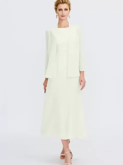 Mother Dress Jewel Neck Sleeveless A-Line Beaded Wedding Guest Dresses