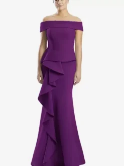 Mother Dress Off-The-Shoulder Sleeveless Mermaid Ruffles Wedding Guest Dresses