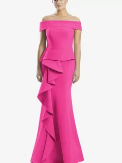 Mother Dress Off-The-Shoulder Sleeveless Mermaid Ruffles Wedding Guest Dresses