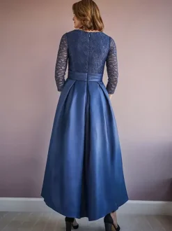 Mother Dress V-Neck Half Sleeves A-Line Beaded Wedding Guest Dresses