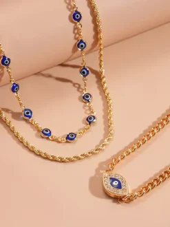 Necklace Metal 16 Inches & Under Vintage Geometric Layered Chain Alloy Daily Casual Adult's Girl's Jewelry