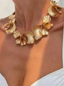 Necklace Metal 18-24 Inches Euro-Style Flower Link Chain Daily Casual Adult's Girl's Jewelry