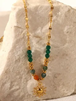 Necklace Colorful Beaded Sun Chic Trending Necklace