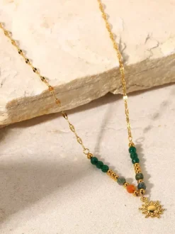 Necklace Colorful Beaded Sun Chic Trending Necklace