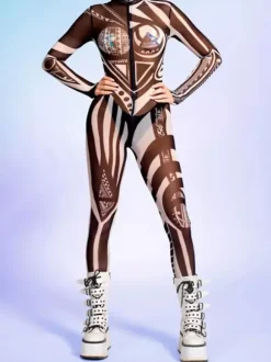Neon Bodysuit Costumes Costumes 3D Digital Printing Uv Glow Bodysuit Catsuits & Zentai Halloween Cosplay Costume Polyester Halloween