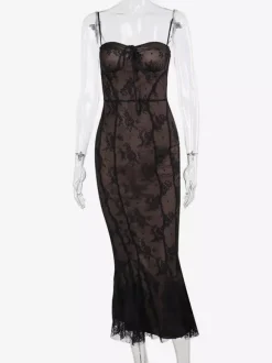 Night Out Dresses Black Printed Sleeveless Straps Neck Summer Dress