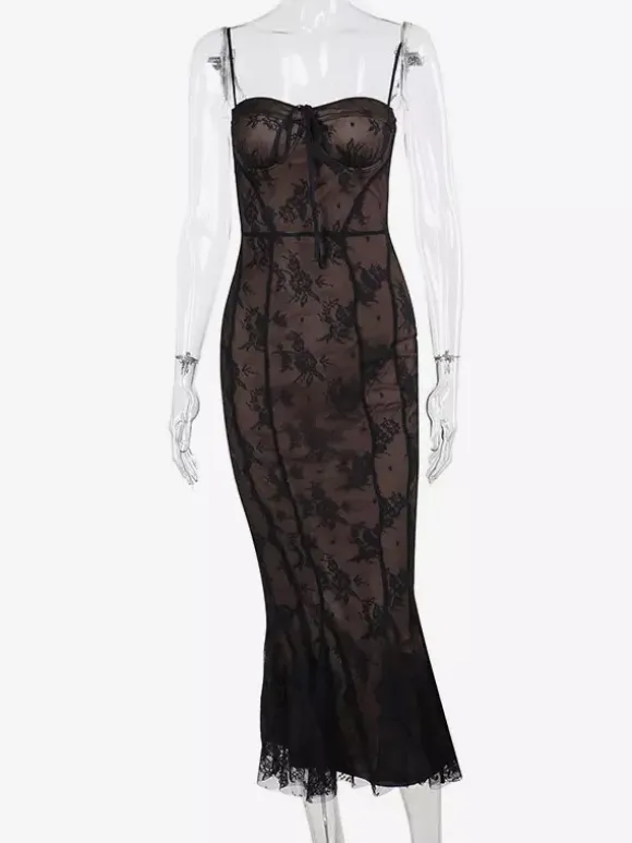 Night Out Dresses Black Printed Sleeveless Straps Neck Summer Dress