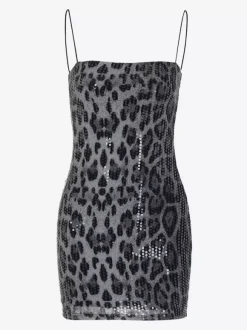 Night Out Dresses Leopard Leopard Print Sleeveless Straps Neck Summer Dress