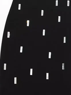 Night Out Dresses Strapless Rhinestone Embellished Bodycon Midi Dress Back Split Evening Gown