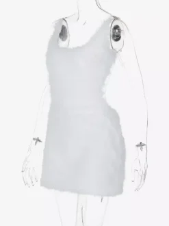 Night Out Dresses White Polyester Sleeveless Straps Neck Summer Dress