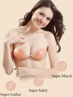 Nipple Covers Push Up Sticky Bra Flesh Removable Straps Pasties Bridal Lingerie