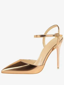 Nude High Heels Pointed Toe Slingback Pumps for Women