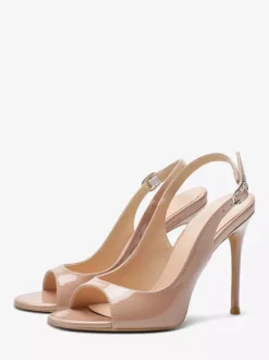 Nude High Heels Women's Peep Toe Slingback Pumps For Women