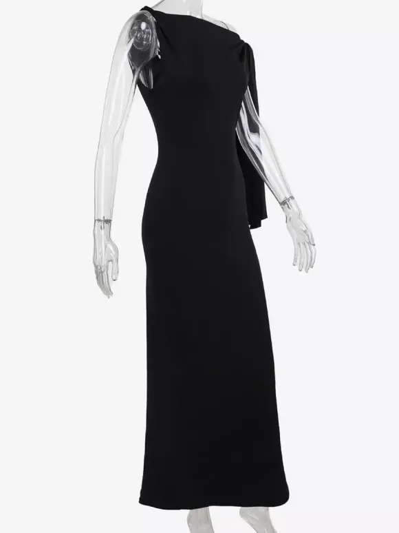 Off Shoulder Maxi Dress For Women - Minimalist Elegant Bodycon Long Dress- Summer Formal Evening Gala 2026