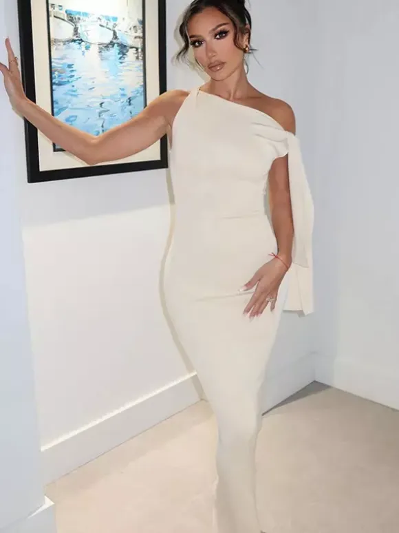 Off Shoulder Maxi Dress For Women - Minimalist Elegant Bodycon Long Dress- Summer Formal Evening Gala 2026