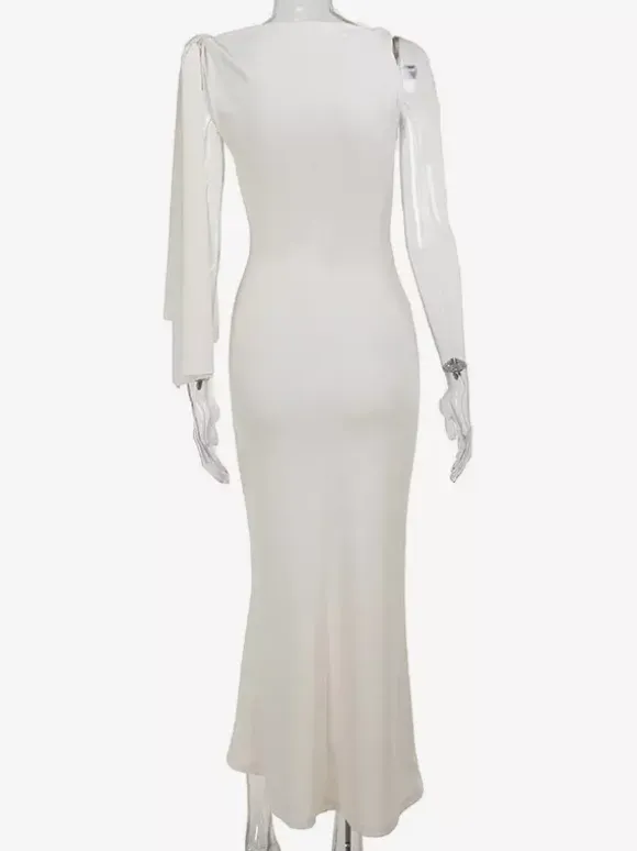Off Shoulder Maxi Dress For Women - Minimalist Elegant Bodycon Long Dress- Summer Formal Evening Gala 2026