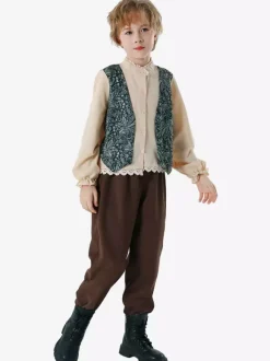 Oktoberfest Costumes For Kids Coffee Brown Set Waistcoat Pants Sets