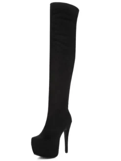Over Knee Boots Women Sexy Shoes Black Platform Stiletto Stretch Boots