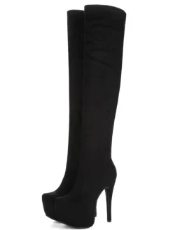 Over Knee Boots Women Sexy Shoes Black Platform Stiletto Stretch Boots
