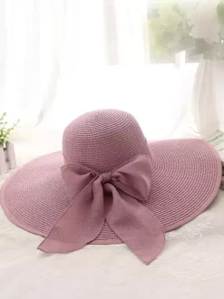 Oversized Brim Summer Straw Hat Sun Protection Foldable Beach Sun Hat For Women 2026