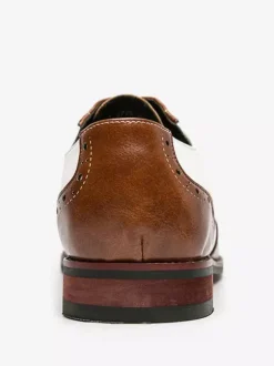 Oxfords Shoes For Men Modern Round Toe Strap Adjustable Wingtips Shoes Brogues Shoes