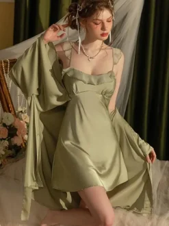 Pajama Sets Sage Rave Club Backless Polyester Lingerie