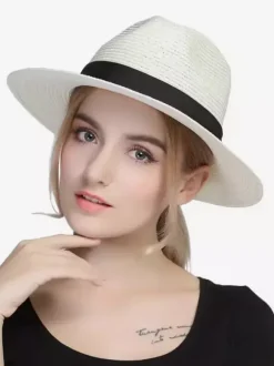 Panama Hat Summer Seaside Wide Brim Sun Protection Unisex Sun Hat 2026