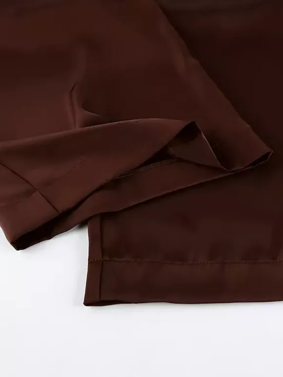 Pants Brown Raised Waist Trousers