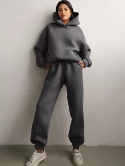 Pant Set Coffee Brown Field Athletic Two Pieces Sets