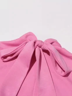 Party Dress Dresses Mini Pink Stand Collar Flowers Sleeveless Casual Semi Formal Dress