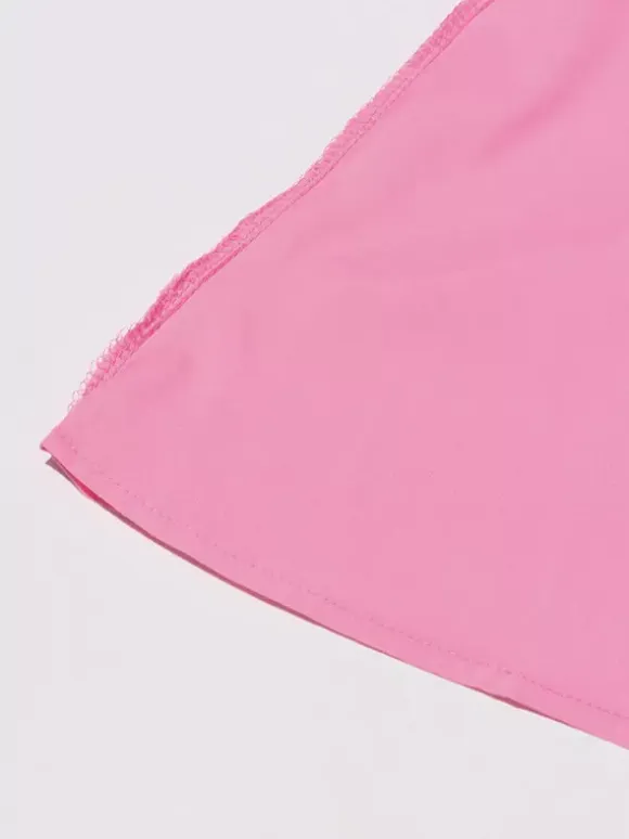 Party Dress Dresses Mini Pink Stand Collar Flowers Sleeveless Casual Semi Formal Dress