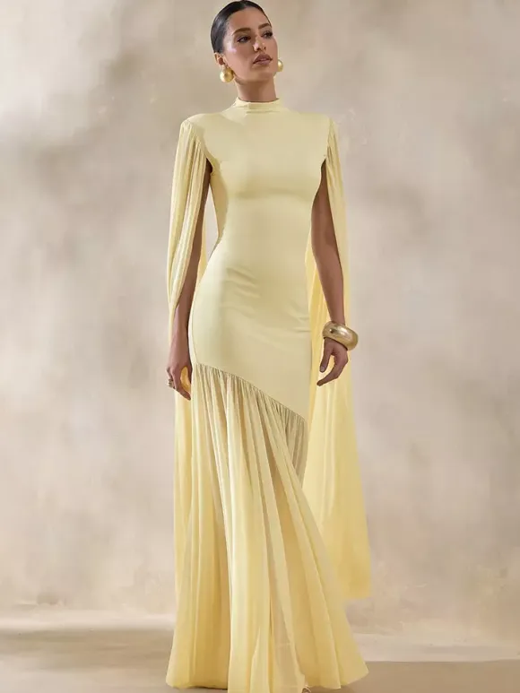 Party Dress Maxi Black Jewel Neck Sleeveless Chic Semi Formal Dress