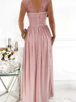 Party Dresses Apricot Sweetheart Neck Sleeveless Layered Prom Maxi Dress