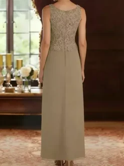 Party Dress For Mother Of The Bride Square Neck 3/4 Length Sleeves Two-piece Lace Guest Dresses For Wedding