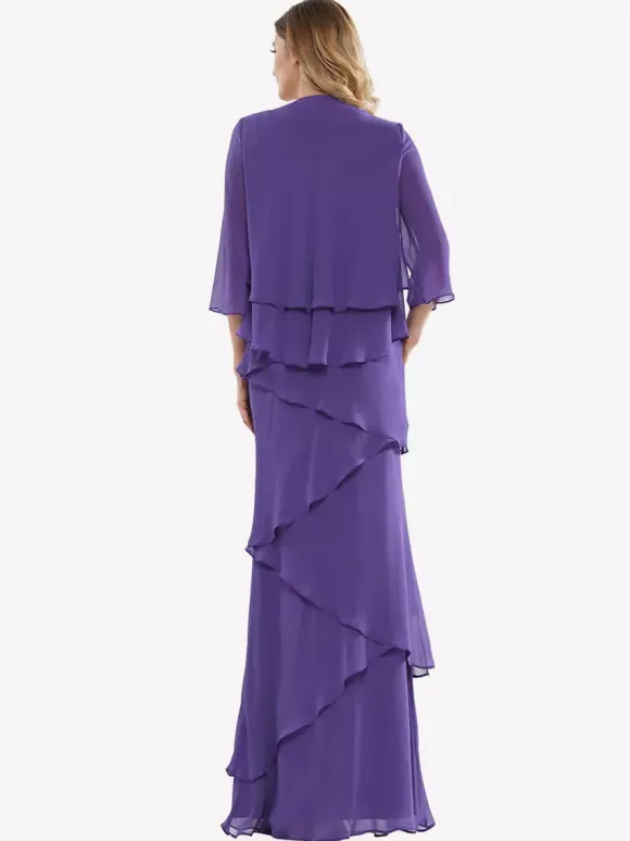 Party Dress For Mother Of The Bride V-Neck Sleeveless A-Line Ruffles Wedding Guest Dresses
