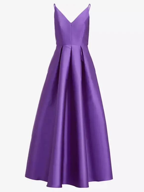 Party Dress For Mother Of The Bride V-Neck Sleeveless Ball Gown Pleated Wedding Guest Dresses