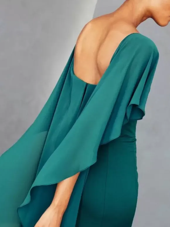 Party Dress For Mother Of The Bride Strapless Sleeveless Mermaid Floor-Length Wedding Guest Dresses