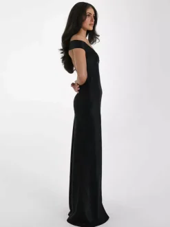 Party Dress Maxi Beige V-Neck Off-Shoulder Backless Chic Semi Formal Summer Gown