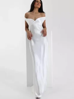 Party Dress Maxi Beige V-Neck Off-Shoulder Backless Chic Semi Formal Summer Gown